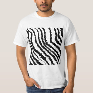 Black Zebra Print Pattern. T-shirt