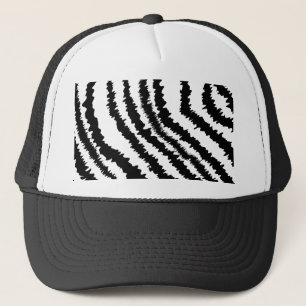 Black Zebra Print Pattern. Trucker Pet