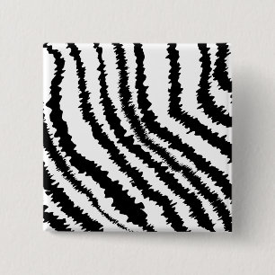 Black Zebra Print Pattern. Vierkante Button 5,1 Cm