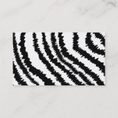 Black Zebra Print Pattern. Visitekaartje (Achterkant)