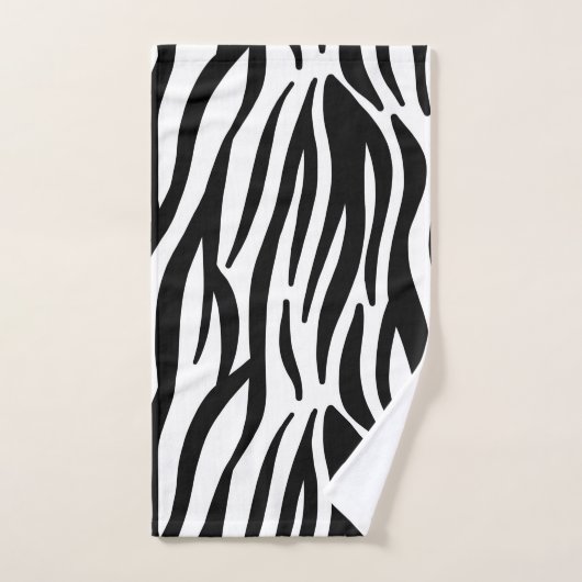 Black Zebra Stripe Handdoek (Handdoek)