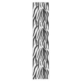 Black Zebra Stripe Korte Tafelloper (Voorkant)