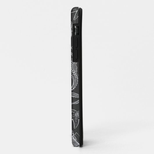 Black Zee Pattern Case-Mate iPhone Case (Achterkant/links)