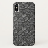 Black Zee Pattern Case-Mate iPhone Case (Achterkant)