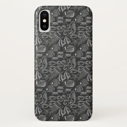 Black Zee Pattern Case-Mate iPhone Case (Achterkant)