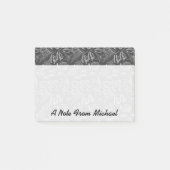 Black Zee Pattern | Jouw namen toevoegen Post-it® Notes (Voorkant)