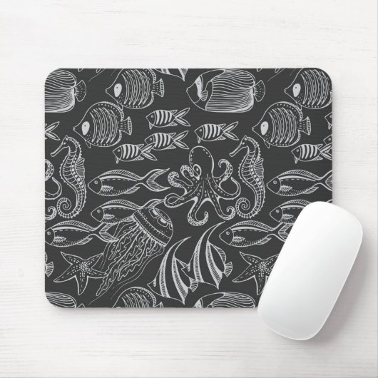 Black Zee Pattern Muismat (Met muis)