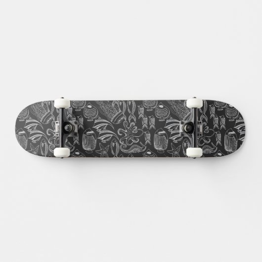 Black Zee Pattern Skateboard (Horizontaal)