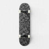 Black Zee Pattern Skateboard (Voorkant)