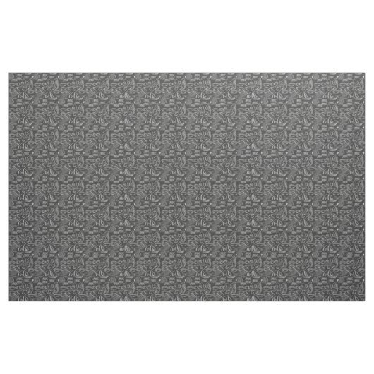 Black Zee Pattern Stof (Yard (91,4 cm))