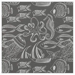 Black Zee Pattern Stof