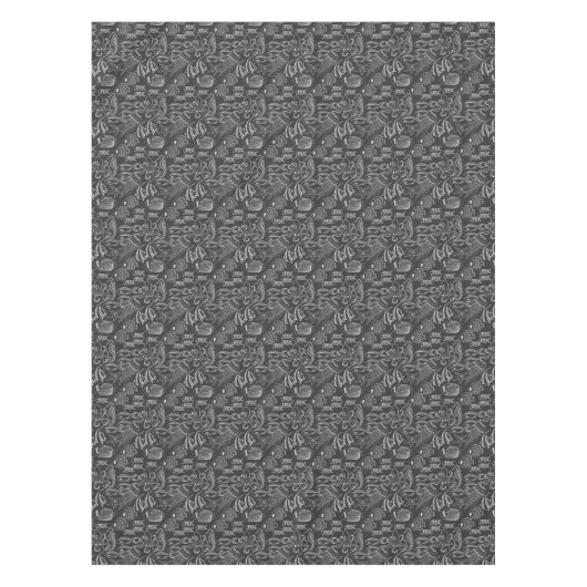 Black Zee Pattern Tafelkleed (Voorkant)