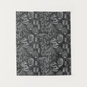 Black Zee Pattern Wandkleed (Voorkant)