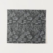 Black Zee Pattern Wandkleed (Voorkant (horizontaal))