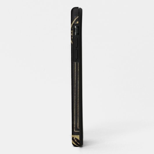 Black Zee Shell Mud Cloth iPhone Case (Achterkant/links)