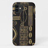 Black Zee Shell Mud Cloth iPhone Case (Achterkant)