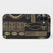 Black Zee Shell Mud Cloth iPhone Case (Achterkant (horizontaal))