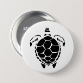 Black Zee Tortoise Shell Ronde Button 7,6 Cm (Voorkant /achterkant)