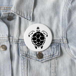 Black Zee Tortoise Shell Ronde Button 7,6 Cm