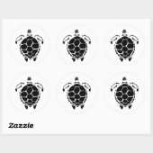 Black Zee Tortoise Shell Ronde Sticker (Vel)
