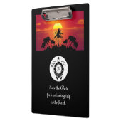Black Zee Turtle Silhouette Diamond Monogram Klembord (Links)