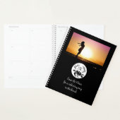 Black Zee Turtle Silhouette Monogram Foto Planner (Display)