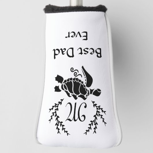 Black Zee Turtle Silhouette Side Uitzicht Golf Hea Golfheadcover (Draai 90)