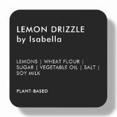 Black | Zelfgemaakte cake Product ingrediënt label