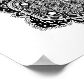 Black Zendala Flower of Life Poster (Hoek)