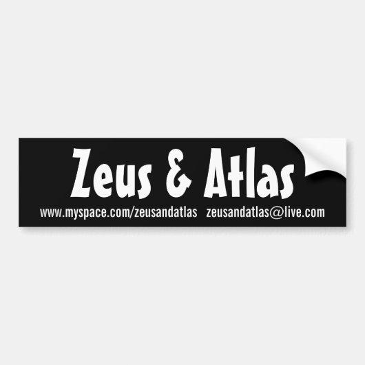 Black Zeus & Atlas Bumpersticker (Voorkant)