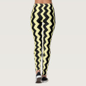 Black Zigzag Design You Choose Background Colour Leggings (Achterkant)