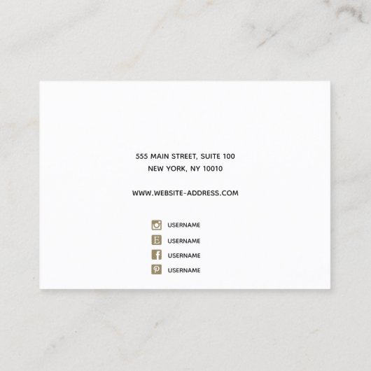 Black Zodiac Celestial Star Ketting Bracelet Visitekaartje (Achterkant)