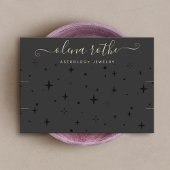 Black Zodiac Celestial Star Ketting Bracelet Visitekaartje