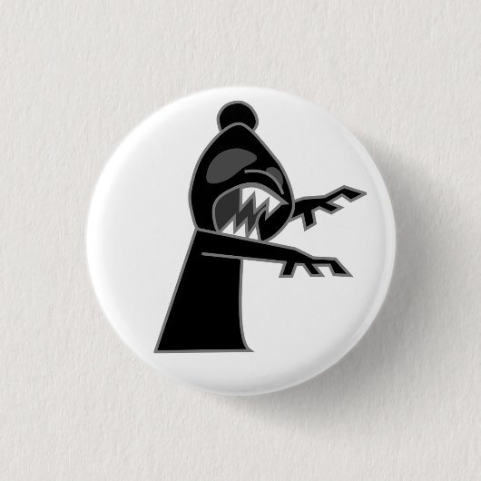Black Zombie Bishop Button (Voorkant)