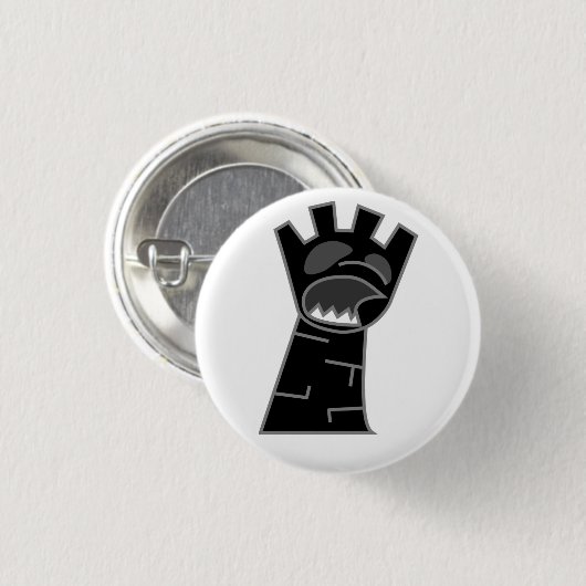 Black Zombie Rook Button (Voorkant /achterkant)