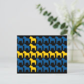 Black Zweden Dala Flag Briefkaart (Staand voorkant)