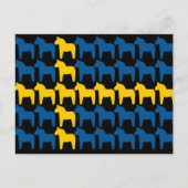 Black Zweden Dala Flag Briefkaart (Voorkant)