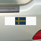 Black Zweden Dala Flag Bumpersticker (Op auto)