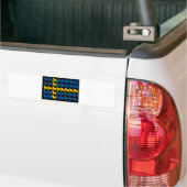 Black Zweden Dala Flag Bumpersticker (Op Truck)