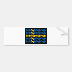 Black Zweden Dala Flag Bumpersticker