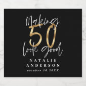 Blacka en Gold voor de 50e verjaardag Bier Etiket (Enkel label)