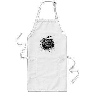 BlackAbstractArtists Apron Smock Lang Schort