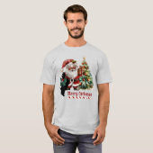 Blackadder Scottie Dog Kerstmis gepersonaliseerd T-shirt (Voorkant volledig)