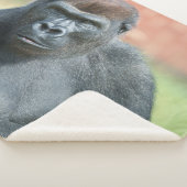 Blackback Gorilla Lope Portret Sherpa Deken (3/4)