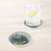 Blackback Gorilla Lope Zandsteen Onderzetter (Zijkant)