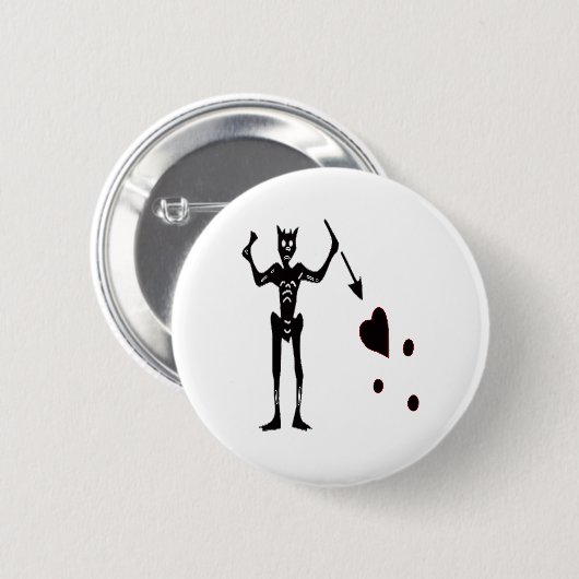 Blackbeard-Black Ronde Button 5,7 Cm (Voorkant /achterkant)
