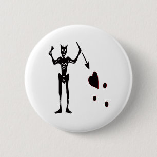 Blackbeard-Black Ronde Button 5,7 Cm
