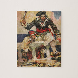 Blackbeard Buccaneer Pirate en Mate Illustration Legpuzzel