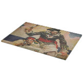 Blackbeard Buccaneer Pirate en Mate Illustration Snijplank (Hoek)