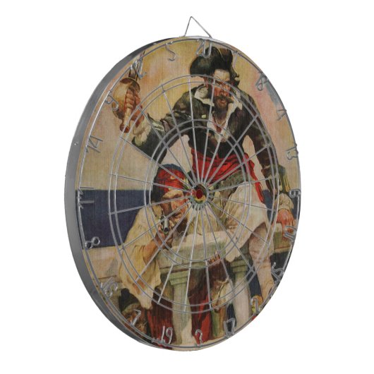 Blackbeard de Buccaneer Dartbord (Voorkant Links)